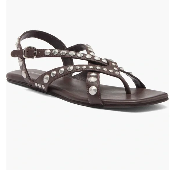 Jeffrey Campbell Anthropologie Xanthe Brown Leather Gladiator Sandals New - Picture 3 of 10